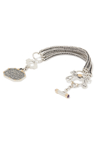 T-Lock Bracelet, 18k Gold, Sterling Silver & Amethyst
